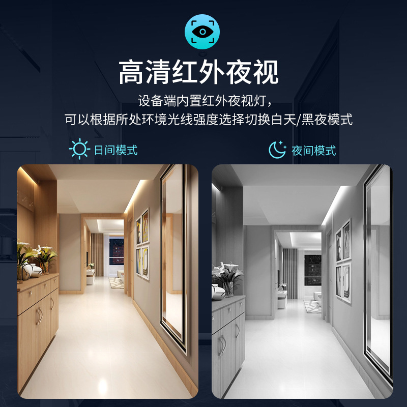 The new Q9 wireless camera home remote monitor is a plug-and-play, hole-free high-definition wireless wifi camera details Picture