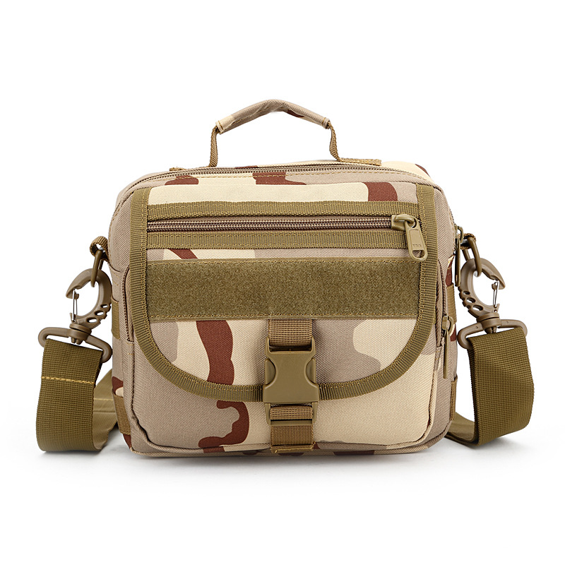 Outdoor camping tactical waist bag, outdoor sports single-shoulder bag, men's camouflage handbag, crossbody cycling waist bag details Picture