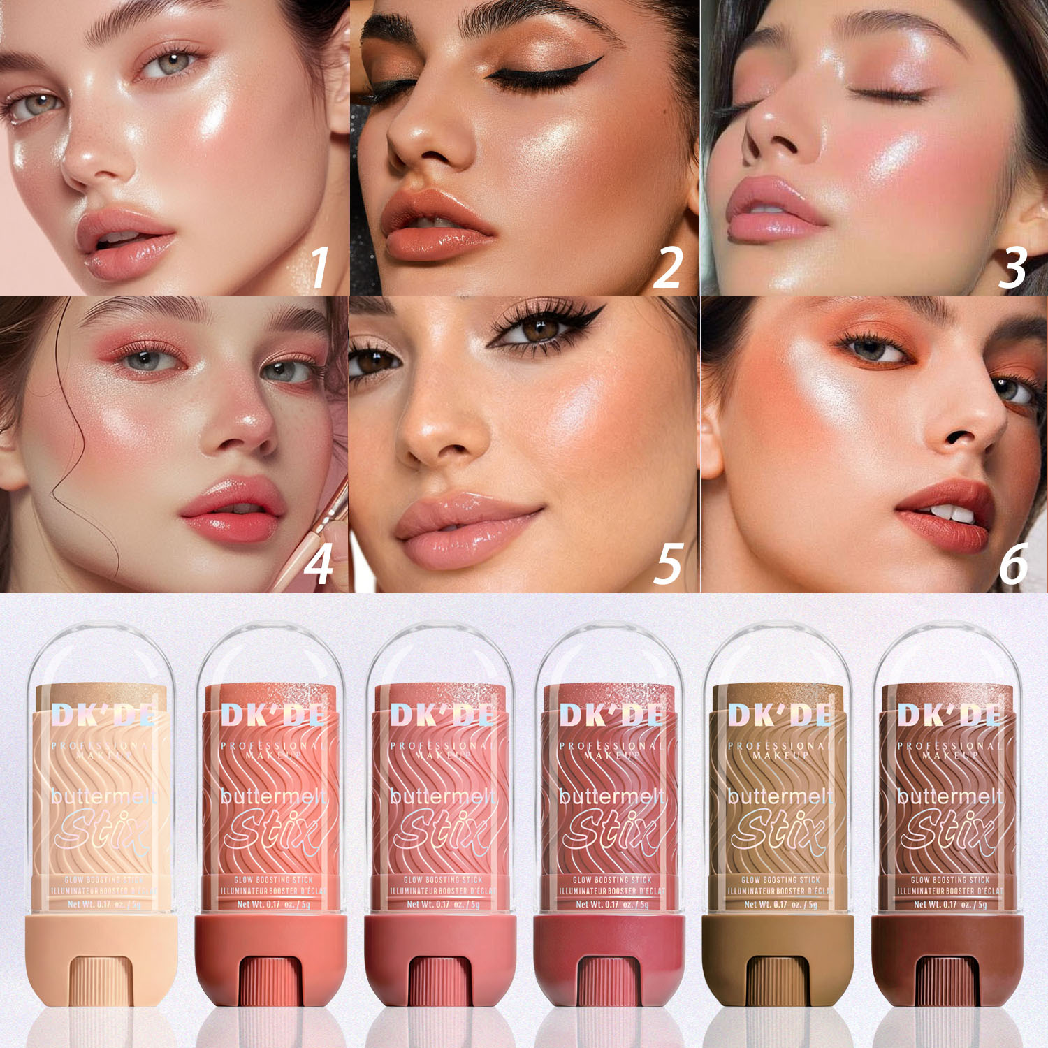 Cross-border bestseller TEMU's DKDE+ 6-color contouring high-gloss stick is naturally fine, smooth, matte and easy to handle. Wholesale Cross-border bestseller TEMU's DKDE+ 6-color contouring high-gloss stick is naturally fine, smooth, matte and easy to handle. Wholesale