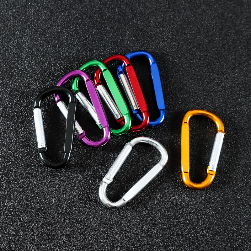登山扣5号D型压扁户外登山扣蓝牙耳机配件金属安全扣铝合金挂扣