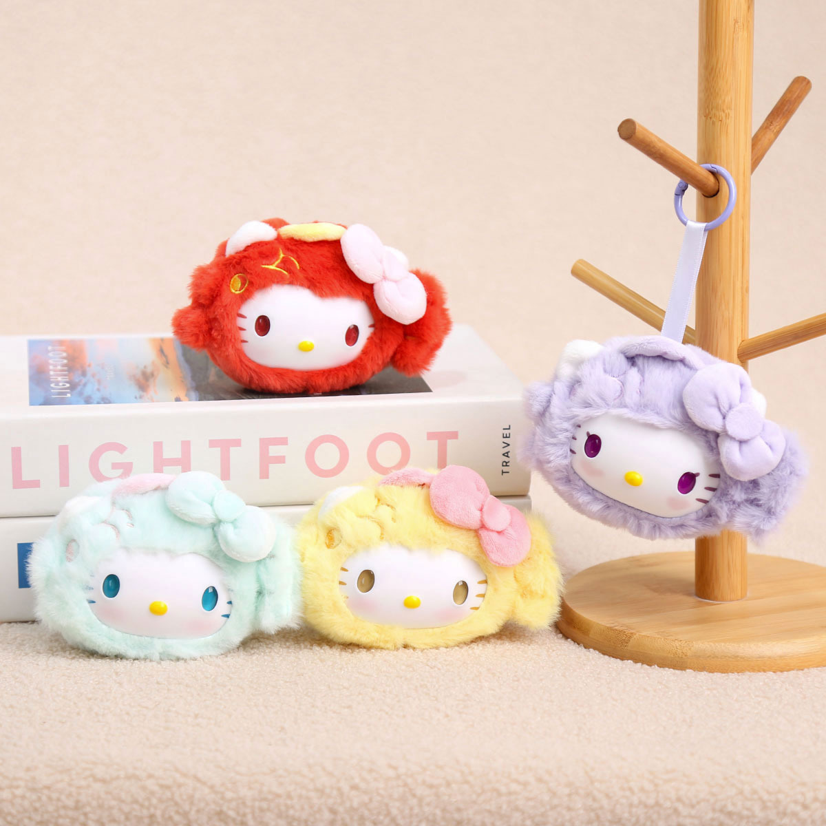 Sanrio pendants, cute plush toys, figurines, couple backpack pendants, cartoon girls' gifts details Picture