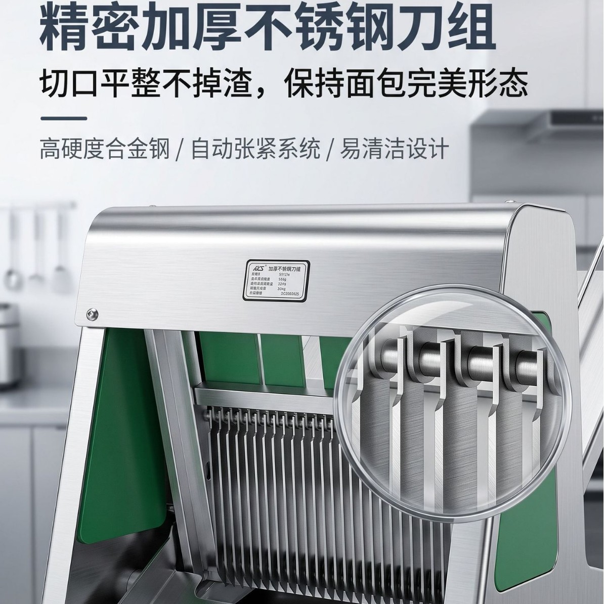 Commercial bread slicer, fully automatic toast slicer, hamburger uniform slicer equipment, specially designed for bakeries Application Scenario