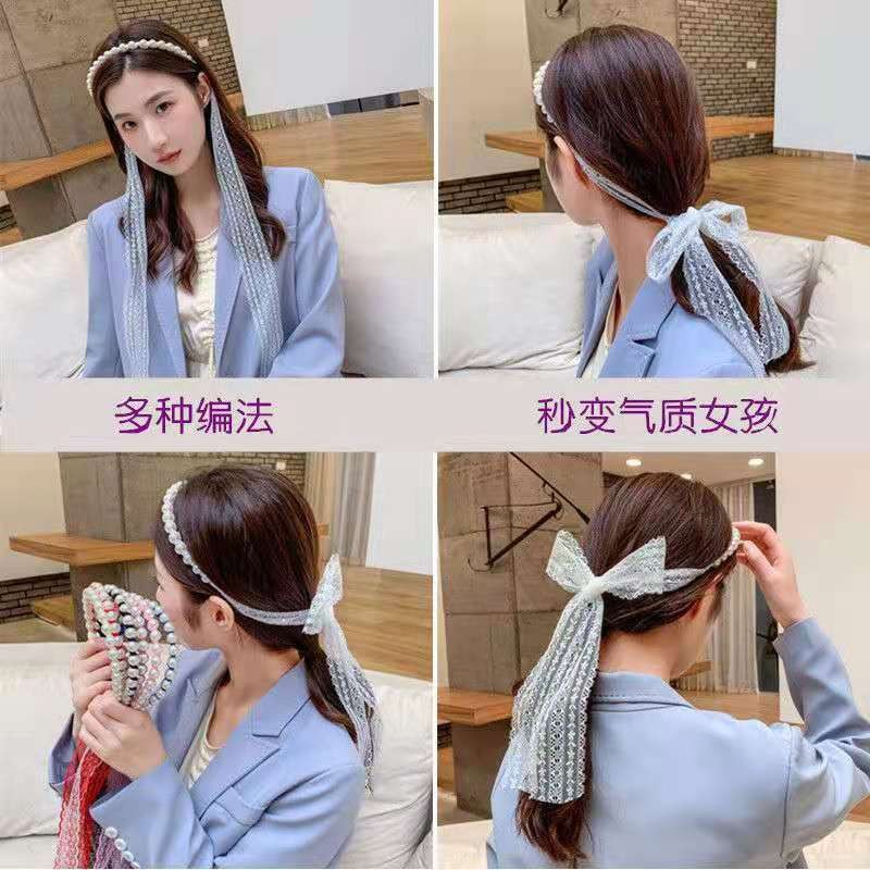 Luminous headwear, night market toys, pearl hoops, retro lace ribbons, bows, fairy ribbons, street stalls, one-piece consignment details Picture