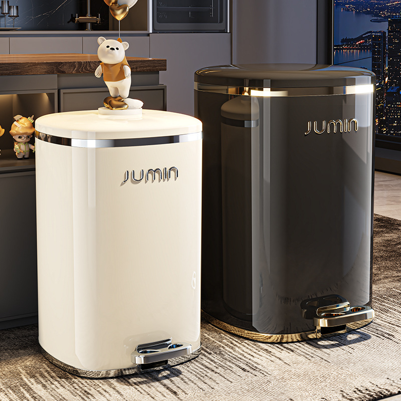 家用垃圾桶新款带盖卫生间厕所厨房大容量宿舍客厅纸篓脚踏垃圾筒