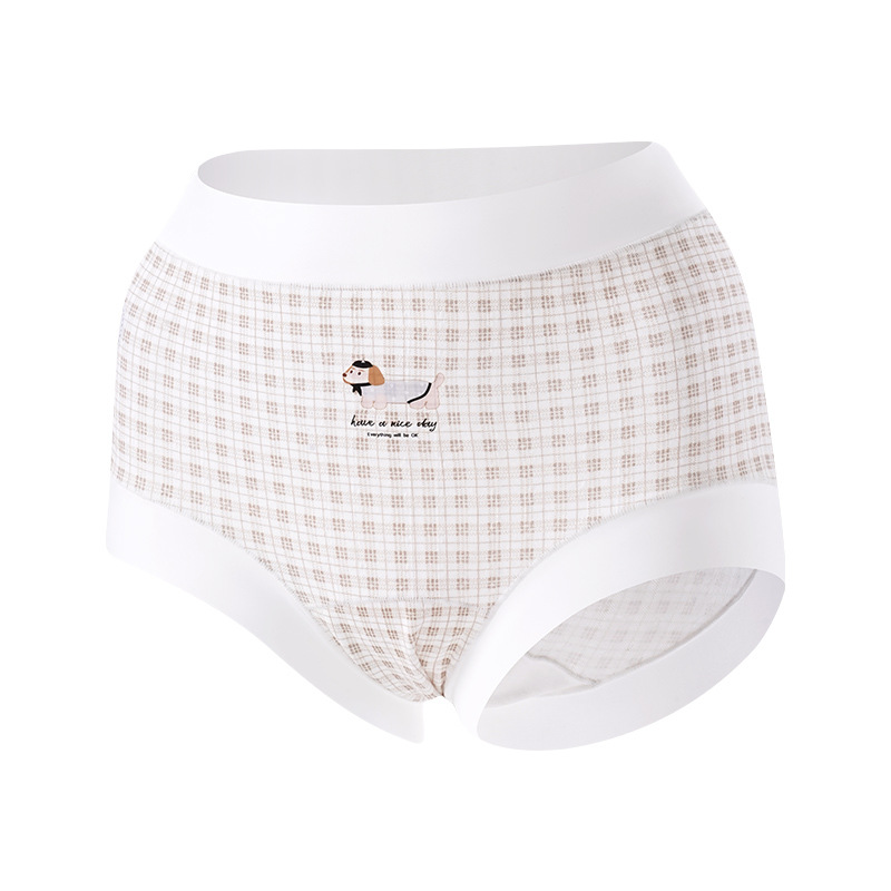 Plus-size sweet and cute pet A-class cotton briefs with A seamless nude feel, fully covering the pure cotton crotch and forest-style briefs Item Picture