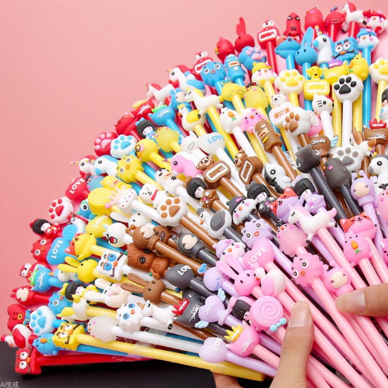 Colorful cartoon-shaped pens, children's creative drawing stationery, cute colored pen sets, student supplies