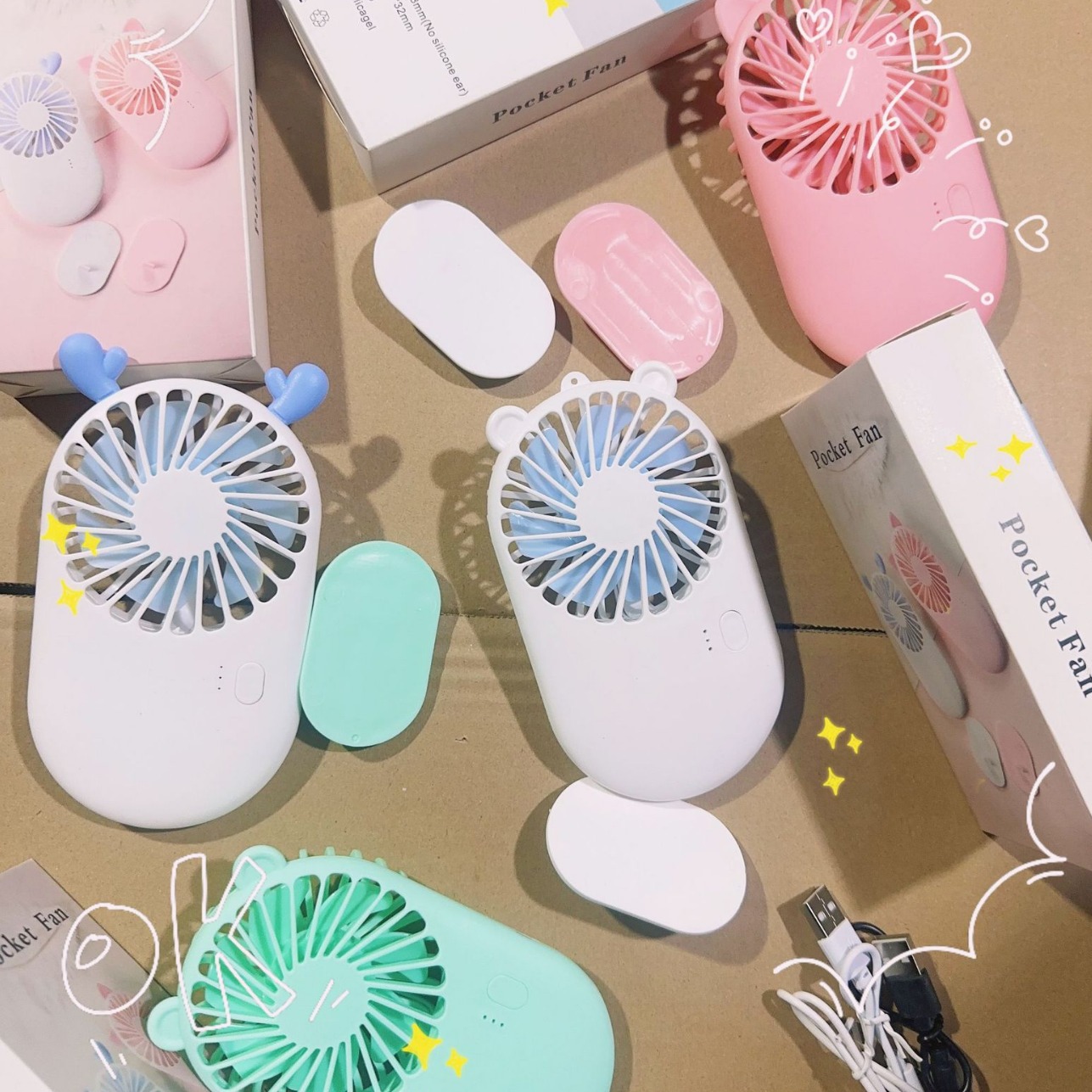 风扇/小风扇/手持立式小风扇/手持风扇/小风扇带底座产品图