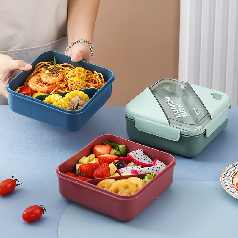 Bento box, microwave oven heating, compartments, lunch box, food-grade Japanese light meal box for office workers, daily household goods Application Scenario