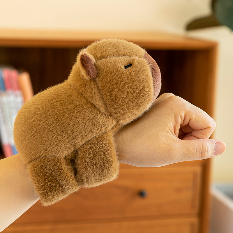 Premium Kapi Papa ring, capybara doll, bracelet, plush toy, girl doll, children's wrist roll details Picture