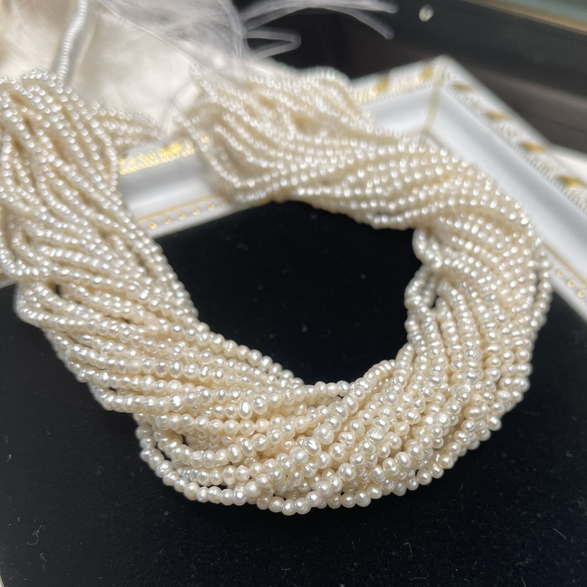 Natural freshwater pearl white beads - specifications 2-3mmDIY bracelet jewelry accessories wholesale handcrafted beading materials details Picture