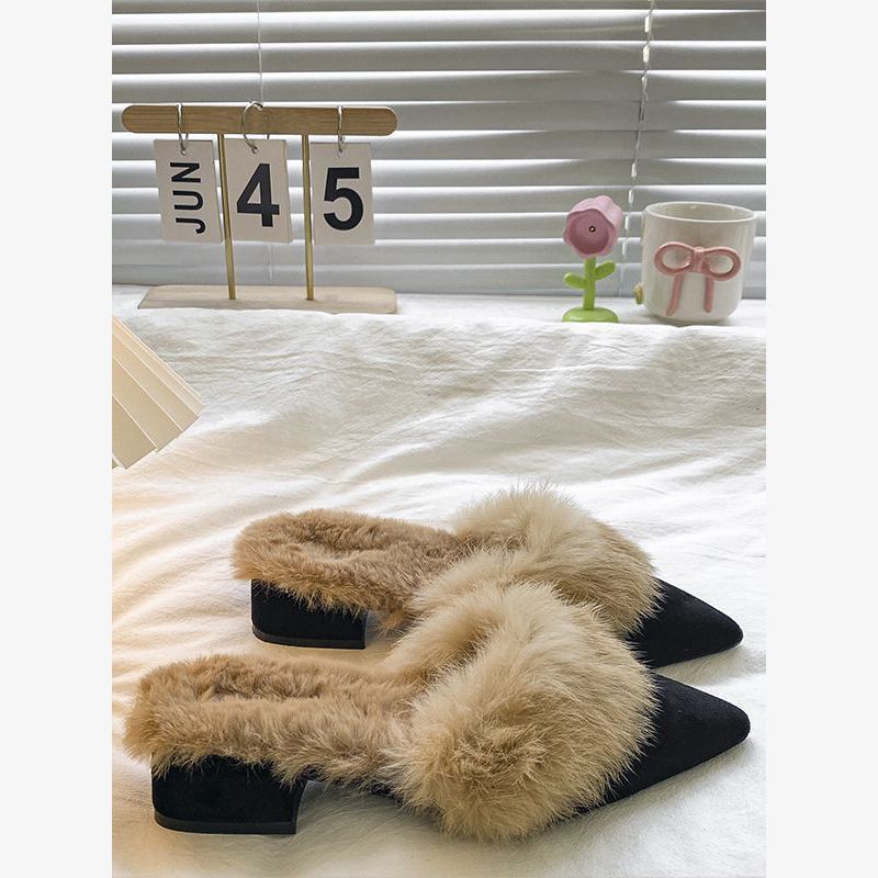 棉拖鞋/棉拖/毛拖/羊毛拖鞋/家居拖鞋毛毛产品图