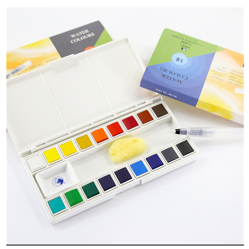 Marley Solid Watercolor Paint Set 36 and 48 colors hand-painted watercolor paints for adults, students, children and beginners