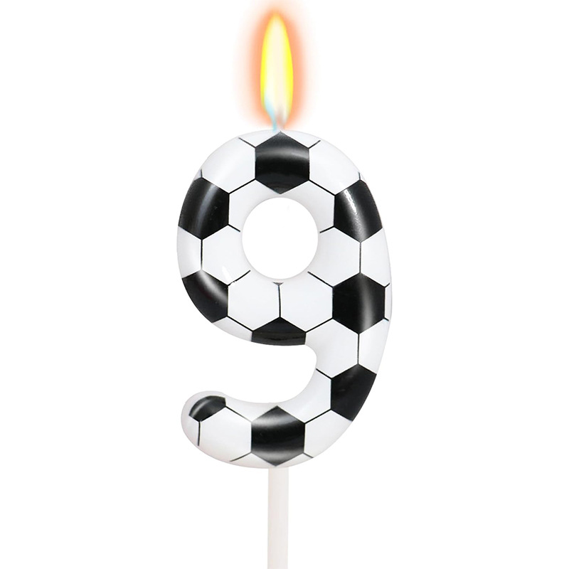跨境足球主题数字蜡烛世界杯0-9生日蜡烛足球蛋糕装饰派对用品产品图