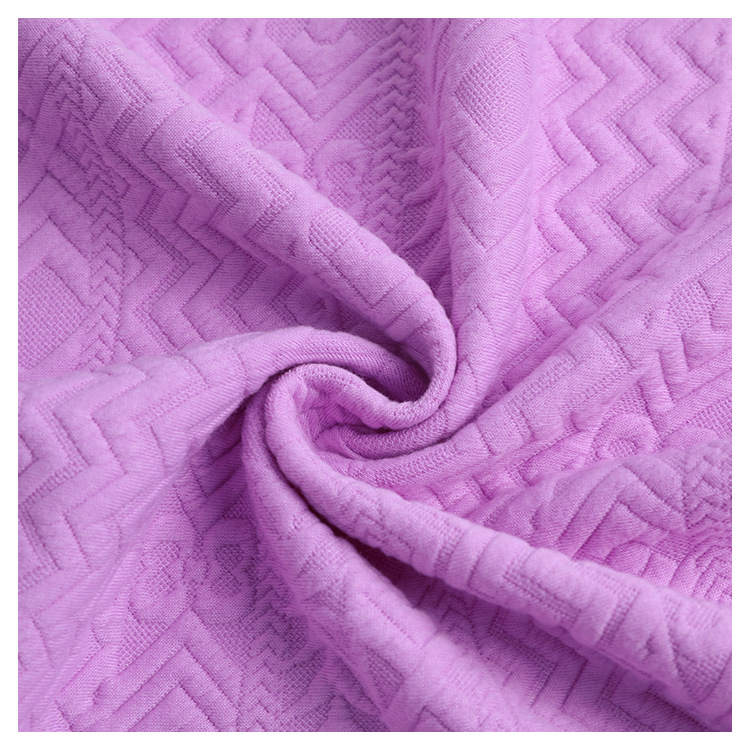 The manufacturer supplies tr knitted jacquard fabric 32s cotton-like polyester yarn weft knitted dyed fabric for children's clothing and fashion Application Scenario