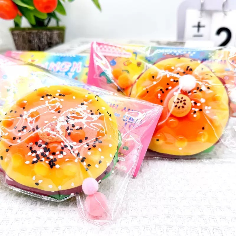 Best-selling cute food toys, simulation hamburgers, creative egg tarts, Internet celebrities' venting, factory wholesale details Picture