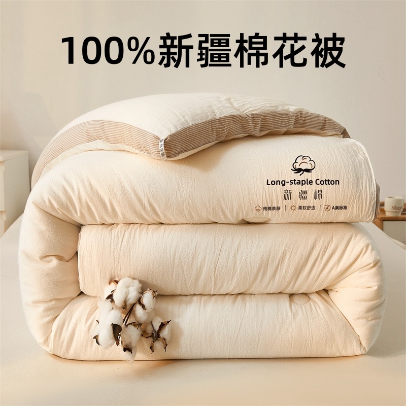 Class A 100 Xinjiang cotton quilt, thickened and warm winter quilt, Muji style three-dimensional cotton quilt core, dormitory spring and autumn quilt