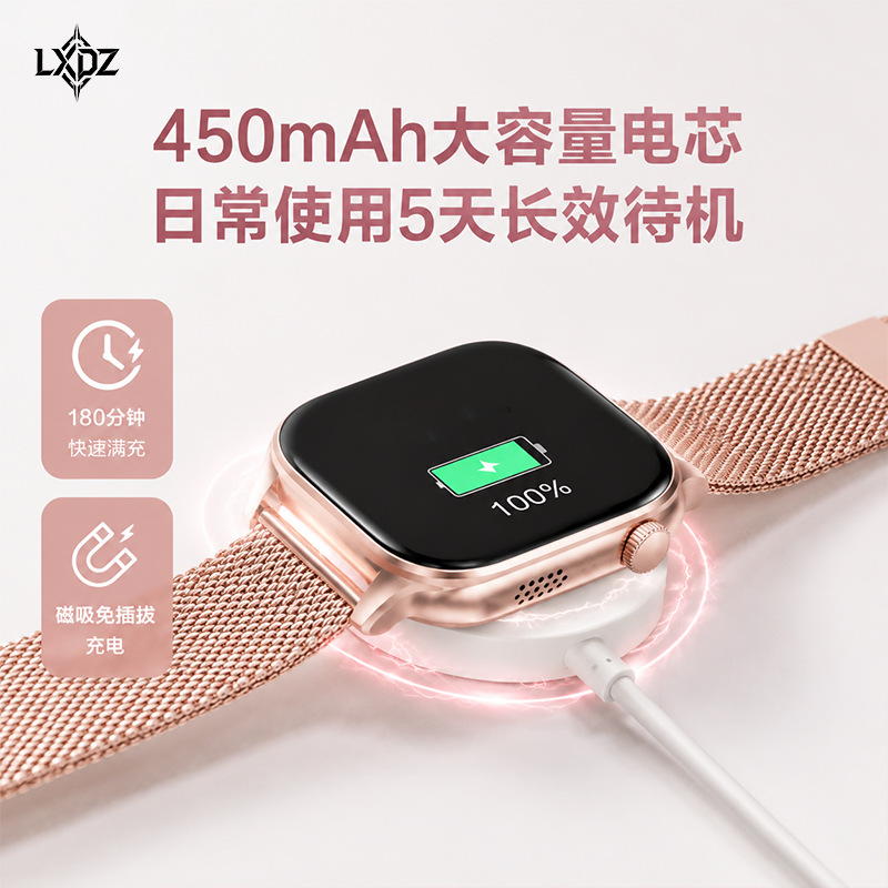Wholesale of cross-border smartwatches with curved body, bridge panel touch screen, AMOLED screen, 2.01 inches, and Bluetooth call details Picture