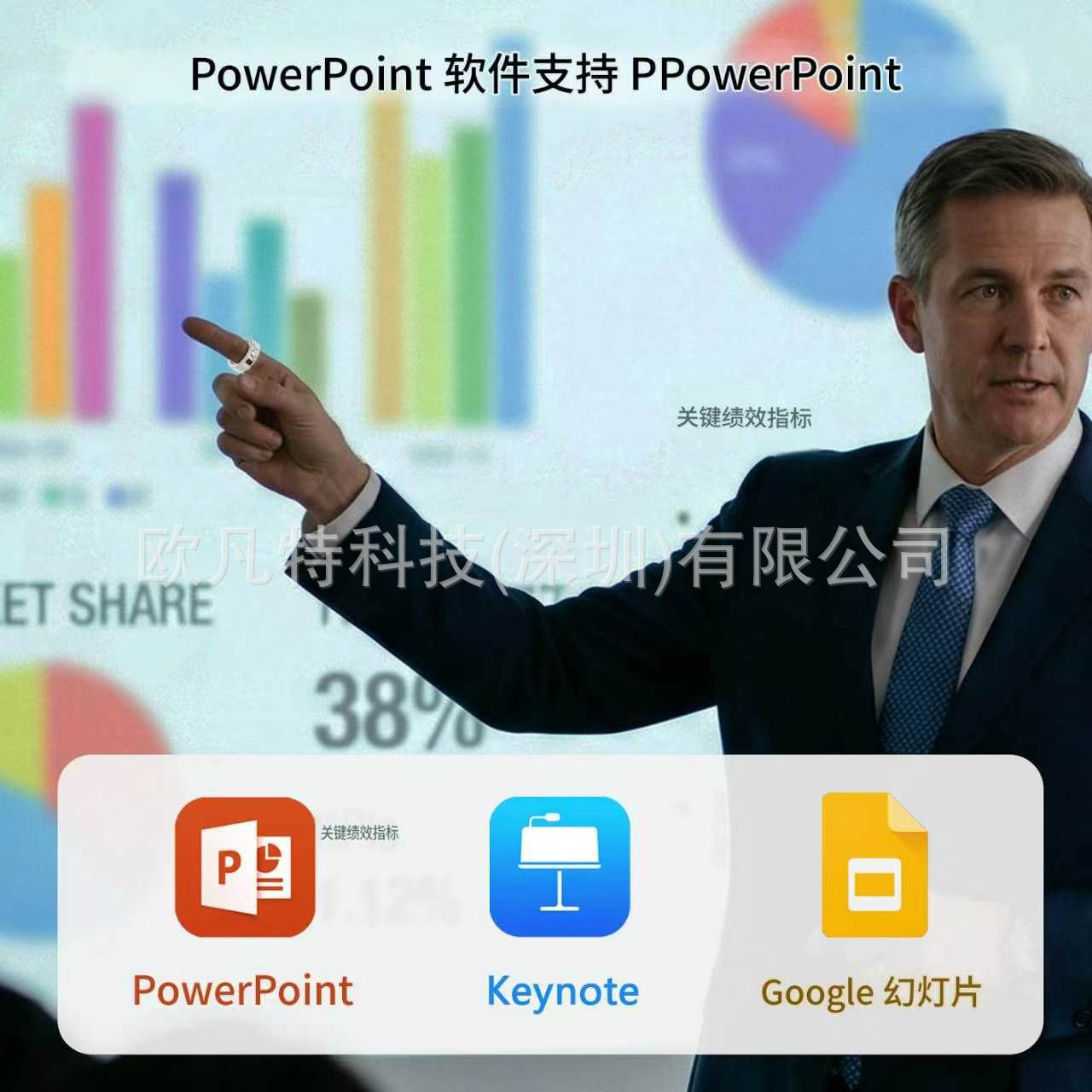 Smart mouse ring, ring, PPT presentation, AR glasses operation, short video viewing, web browsing, waterproof Bluetooth Specification image