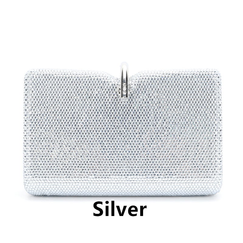 Hand-held bags, evening gowns, cross-border ladies' dinner bags, party and wedding diamond, crystal and water diamond bags, European and American hand-held bags details Picture