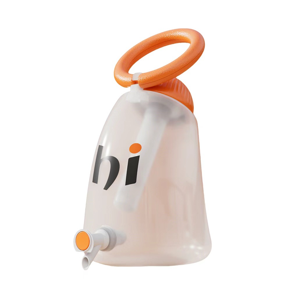 大容量塑料冷水壶扎壶家用凉水壶商用带刻度量杯量筒奶茶店泡茶桶白底实物图