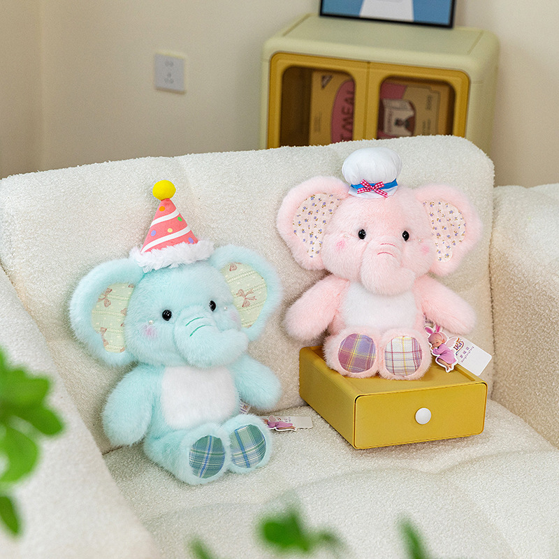 Hug the little elephant sleeping doll, plush toy doll, cartoon children to play with, birthday gift, office decoration doll