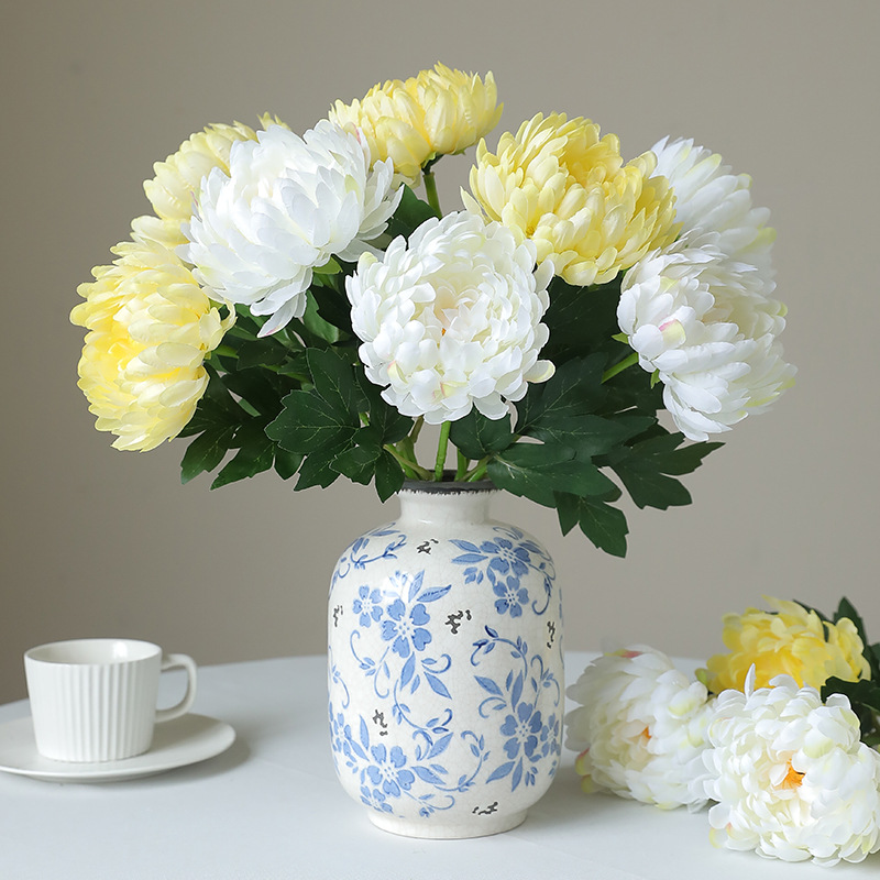 仿真菊花祭祀扫墓清明上坟陵园墓地坟前摆放塑料绢花祭奠假花细节图