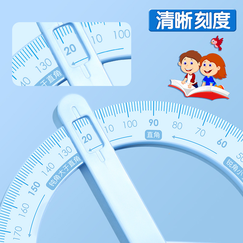 Primary school activity corner teaching AIDS: Preliminary Understanding of the second grade corner. Wholesale of right-angle, acute, obtuse, and protractor tools Specification image