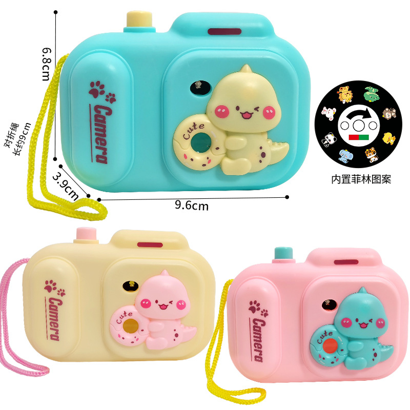 Simulation luminous dinosaur projection camera, children's luminous camera projection lamp, educational toys for kindergarten kids Item Picture