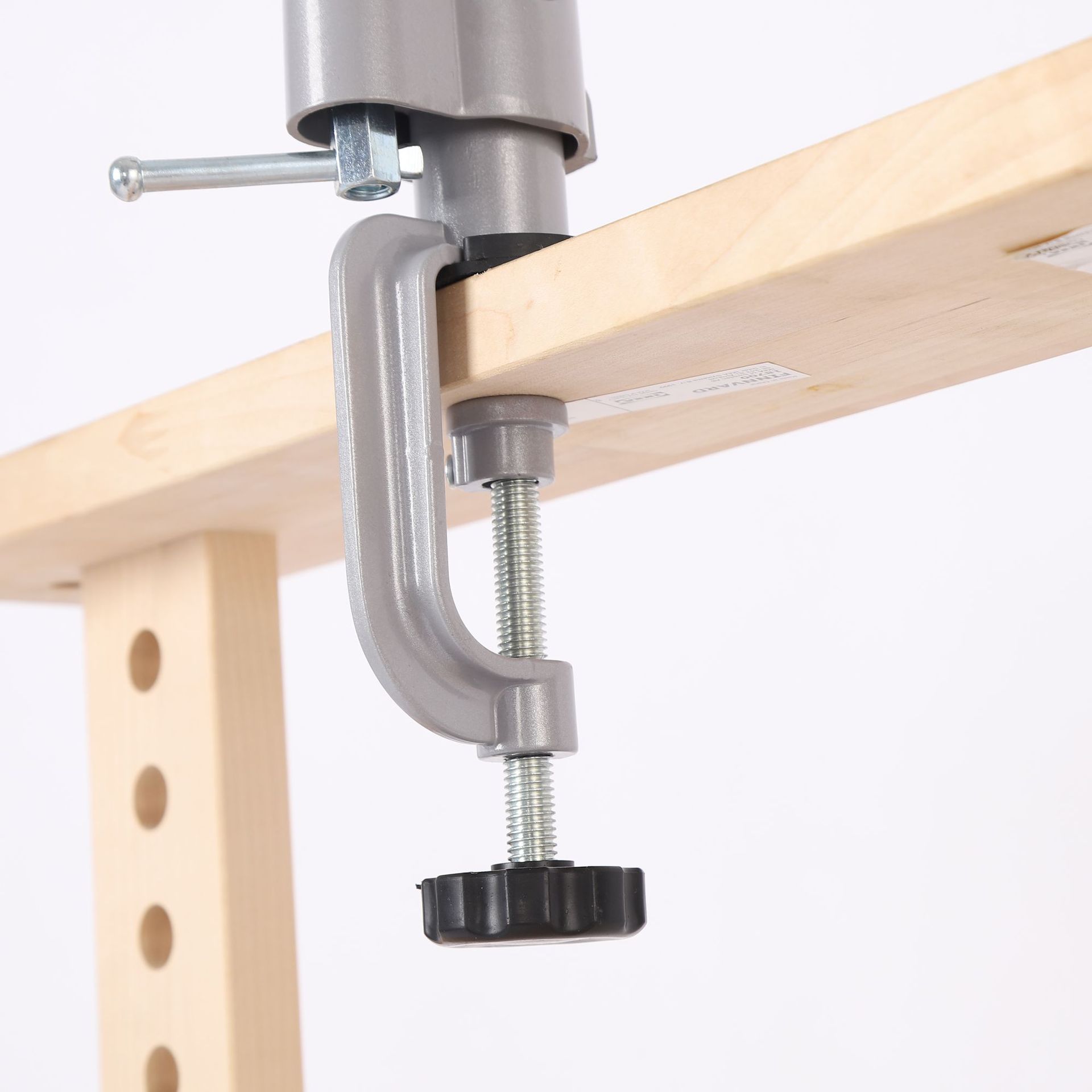 Mini universal rotating fixed bracket, aluminum alloy multi-functional electric grinding machine, electric drilling table, vise frame, small bench vise Specification drawing