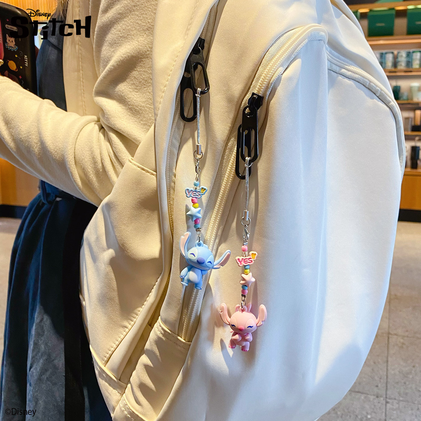 Official Stitch Little Nose Ga couple keychains, cute and exquisite female mobile phone chain figurines, key chains, bags and pendants Application Scenario
