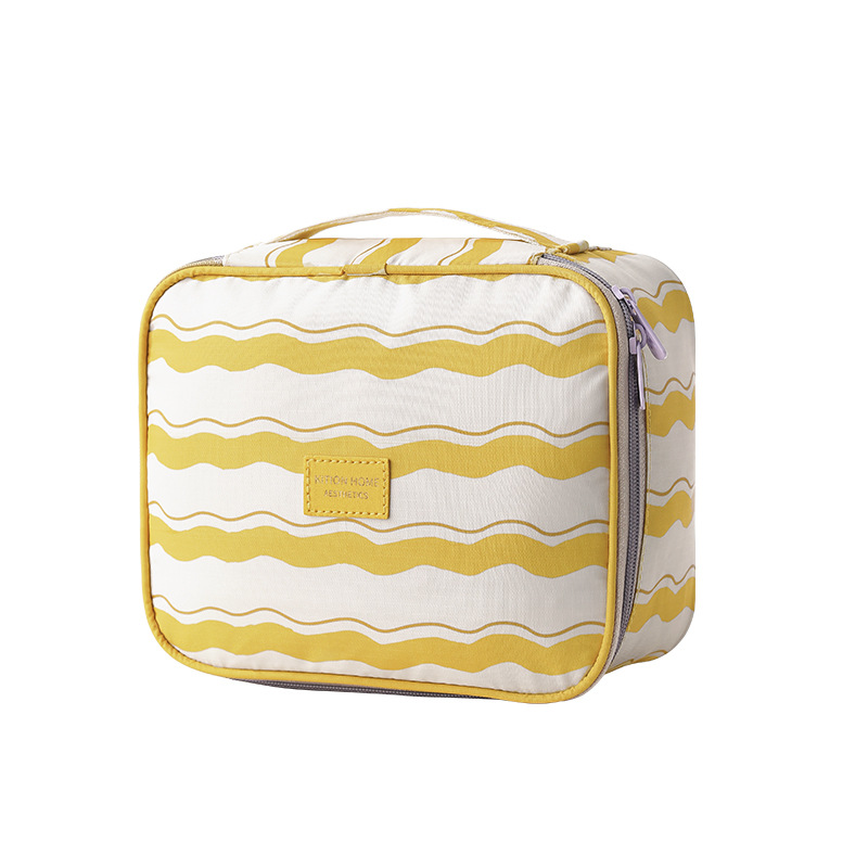 洗漱收纳包大容量便携式旅行包条纹药品收纳袋时尚外出手提化妆包
