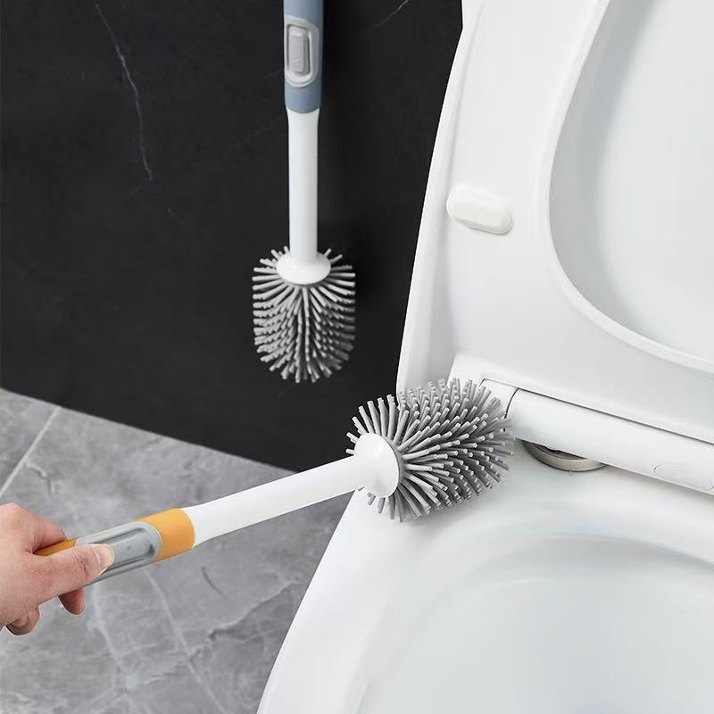 硅胶马桶刷加液无死角家用厕所刷子卫生间装清洁液按压刷马桶神器02396