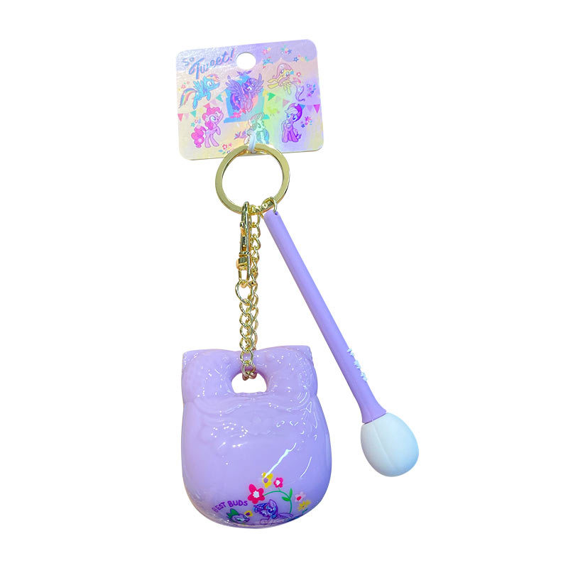 Baimao genuino pony polly woodfish estabilidad emocional descomprimir llavero juguete ahorro mérito golpear paquete colgante Item Picture