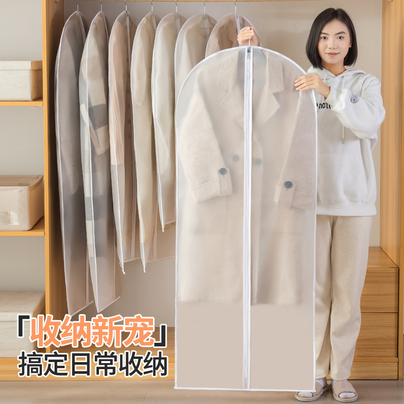 衣物收纳防尘袋透明悬挂西服防尘罩防水防潮大衣防尘套可视可水洗产品图