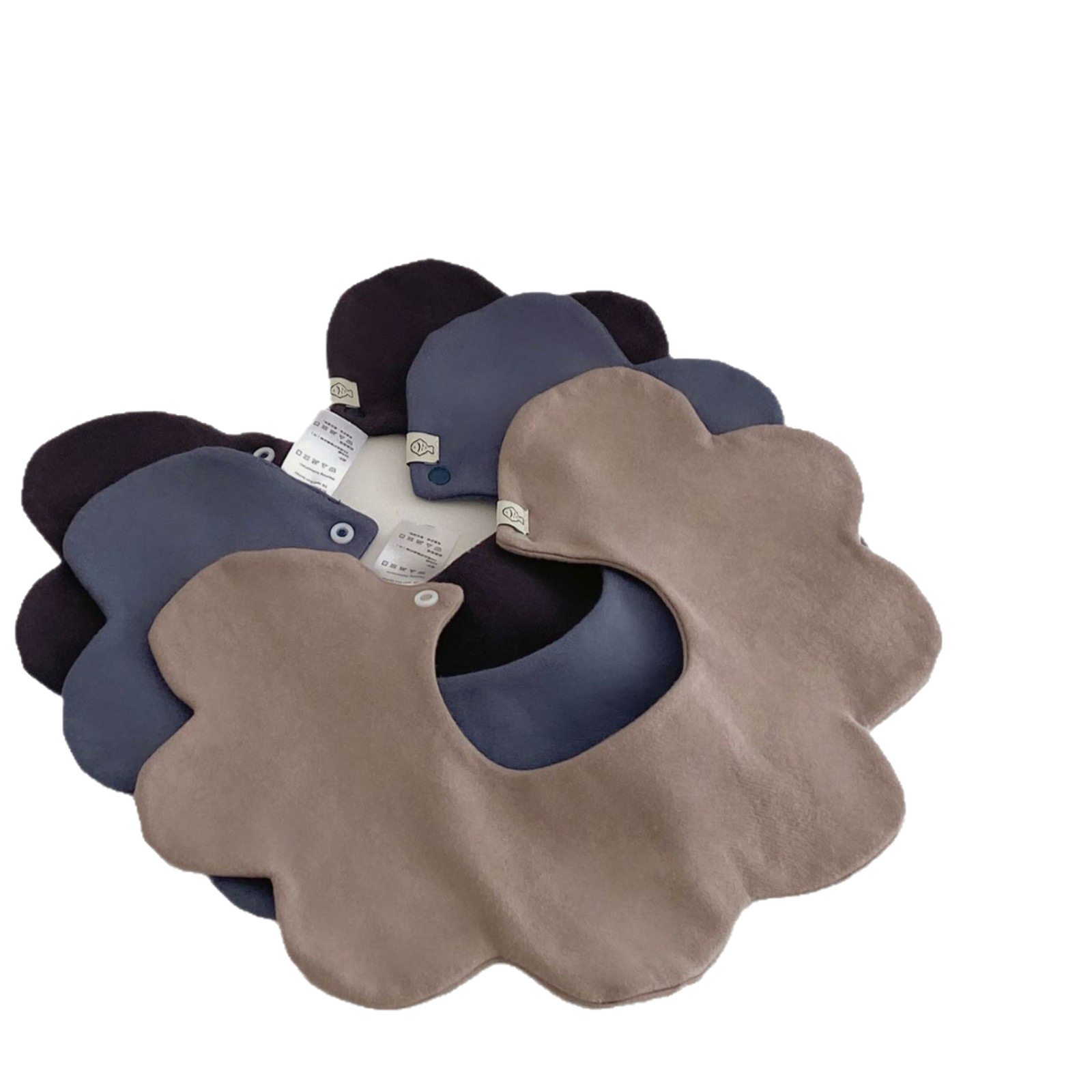 宝宝罩衣防水防污/儿童围兜/宠物纯色口水巾/口水巾个性/口水巾儿童无袖卡通白底实物图