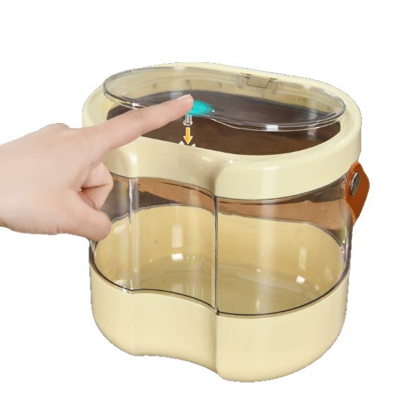 High-appearance-level household desktop storage box, mini with handle desktop press-type trash can for dormitory, living room and office Item Picture