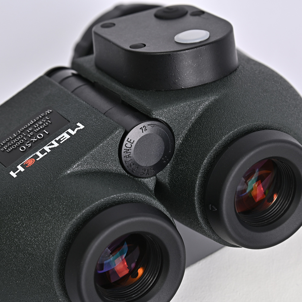 Civilian 10X50 compass binoculars, high-definition high-magnification ranging telescope, Marine outdoor high-transparency bird-watching mirror details Picture