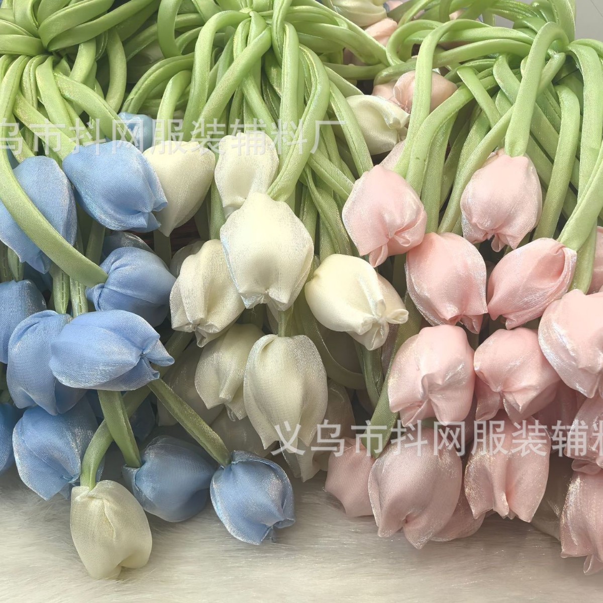 人造花塑料/仿真花/塑料花/莫奈花园仿真花/手工花材料产品图