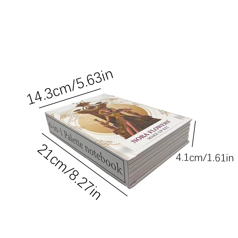 New cross-border bestseller book-style multi-layer eyeshadow palette, three-dimensional makeup blush, high-gloss and matte one-piece contouring eyeshadow Item Picture