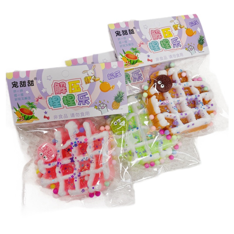 Creative simulation doughnut waffle, high appearance level, kneading fun silicone mud feel, stress-relieving magic tool, kneading toy Item Picture
