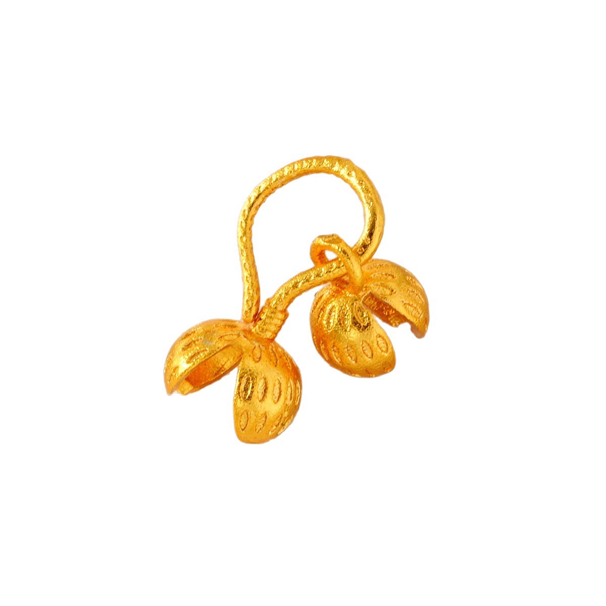 New ancient-style sand gold pepper shell small pendant, Chinese-style bracelet necklace, DIY jewelry accessories Item Picture