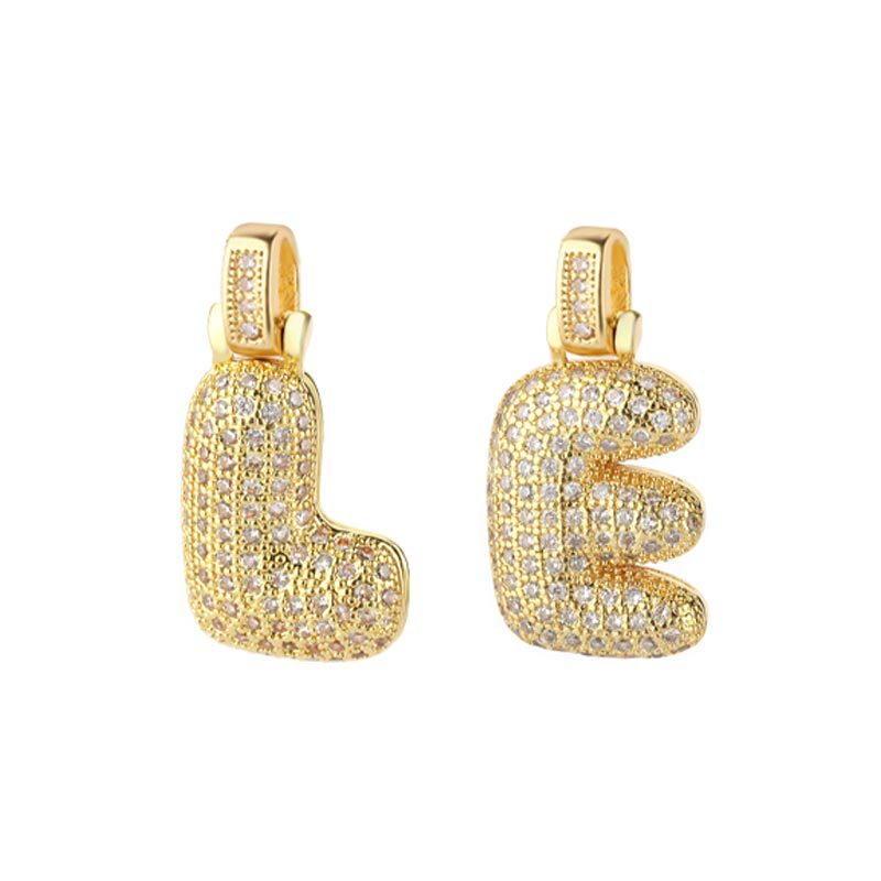 Wholesale of cross-border best-selling fashion and light luxury 26-letter necklace with zircon collarbone chain, neckchain and women's pendant accessories Item Picture