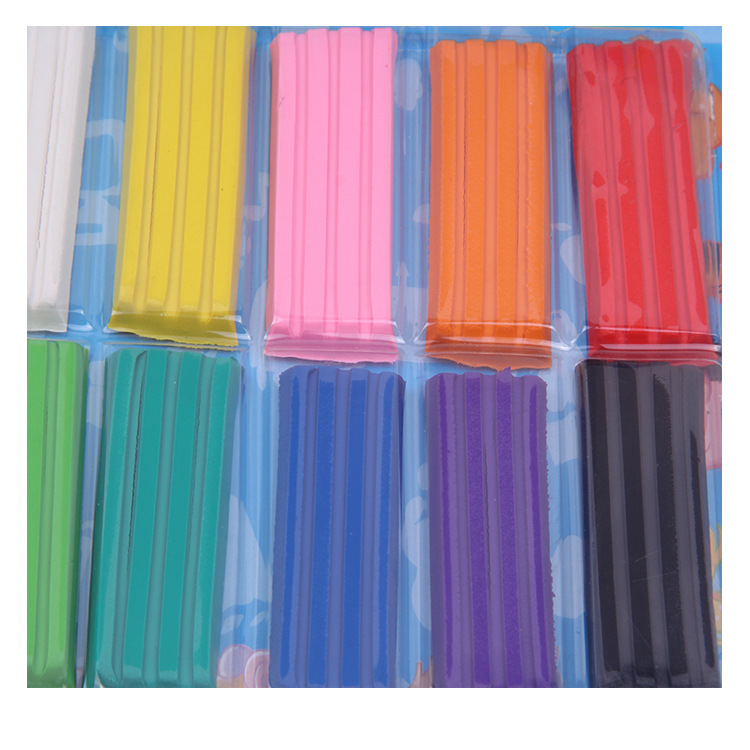 The original manufacturer of plasticine, 10-color rectangular color cards, rubber clay for kindergartens, DIY children's toys, clay for early education Specification image