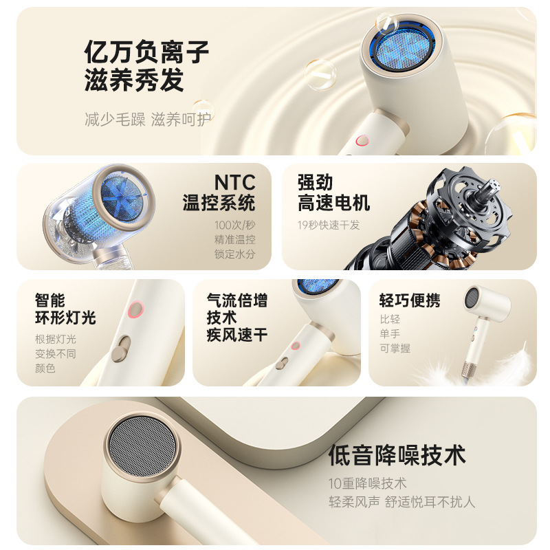 The new cross-border hair dryer is not harmful to hair. It is a high-power hair dryer for hair salons. Cross-border hair dryer M141 details Picture