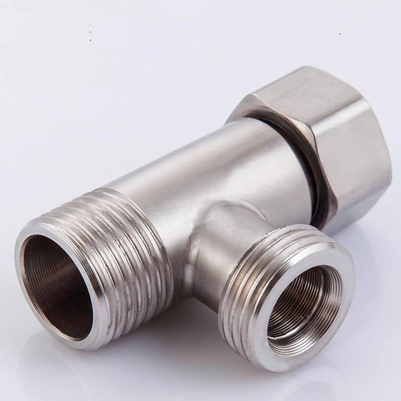 304 stainless steel three-way household 4-inch DN15 splitter, one-way two-way union, internal and external threaded water pipe joint details Picture