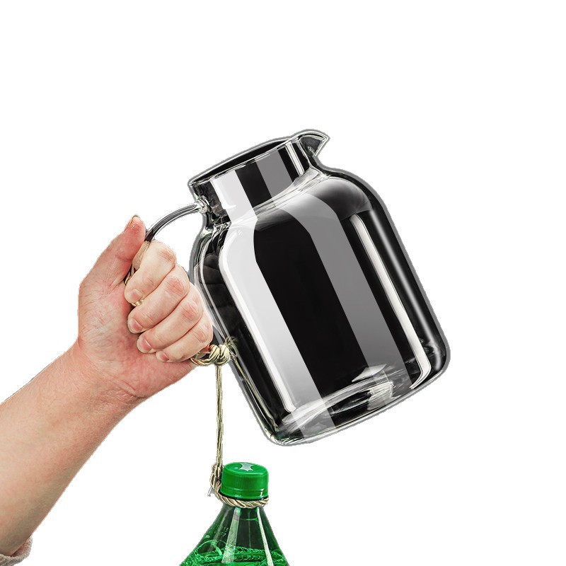 Glass cold water kettle, high-temperature resistant boiling teapot, high borosilicate boiling flower tea, tea sets, household large-capacity cold water kettle Item Picture