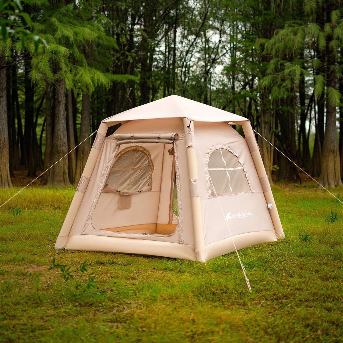 Fully automatic inflatable tent for 3-5 people outdoor camping, thickened rainproof portable camping equipment inflatable tent details Picture