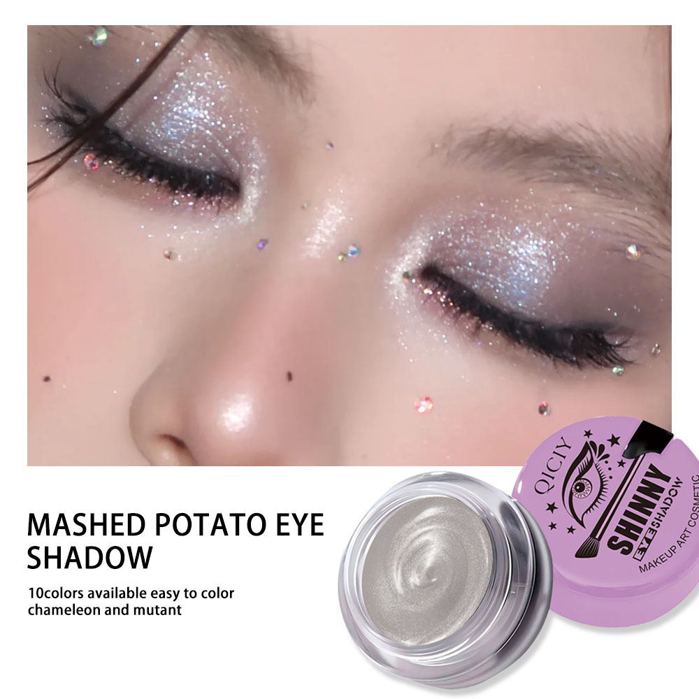 Cross-border exclusive QICIY ten-color eyeshadow, long-lasting color display without smudging, waterproof and sweat-proof, brightening eyeshadow makeup wholesale Specification image