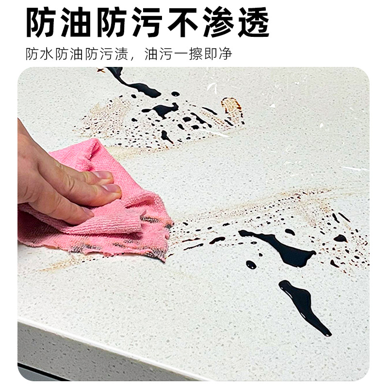 Hemispherical transparent oil-proof film, kitchen countertop preservation film, decoration dust-proof protective film Application Scenario