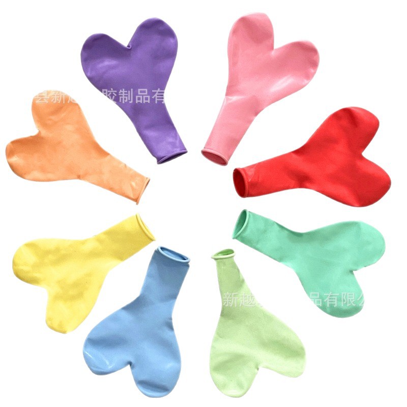 马卡龙爱心气球10寸2.2克心形气球婚庆结婚房布置生日派对装饰白底实物图